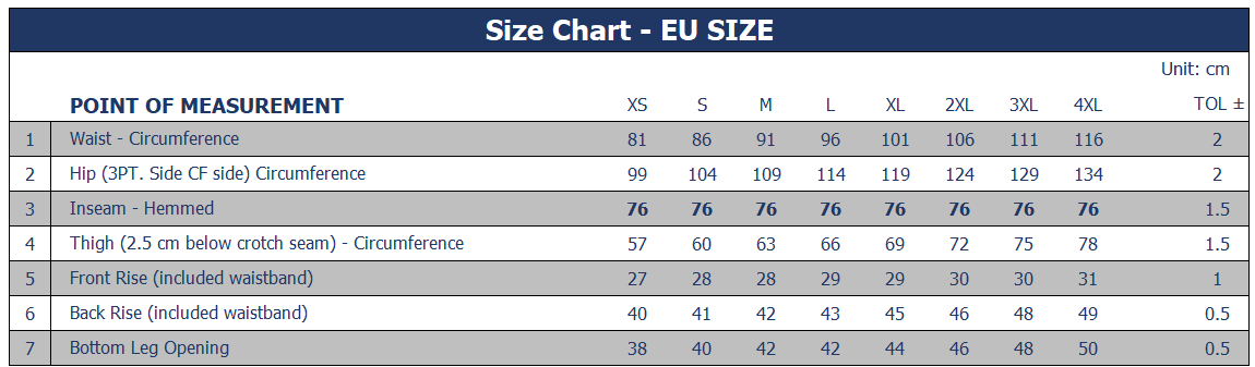 Size-Chart Pants